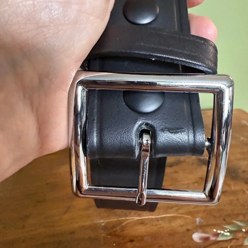 Boston‎ Leather Men's Black Belt E.M.S. Fire Police Postal Worker Black Leather